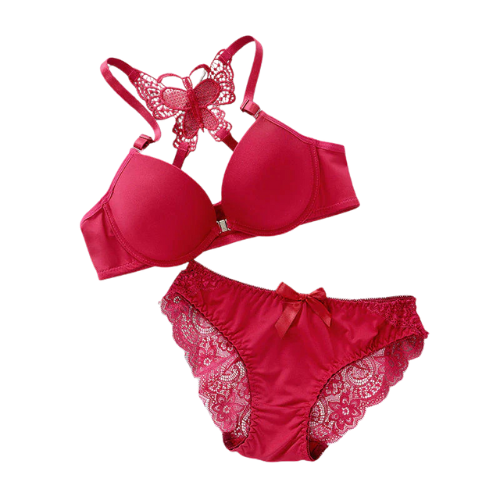 Butterfly-Back Push-Up Bra & Panty Set