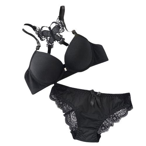 Butterfly-Back Push-Up Bra & Panty Set