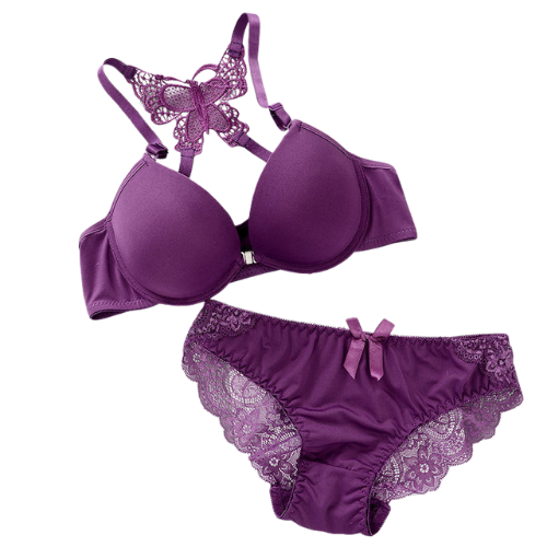 Butterfly-Back Push-Up Bra & Panty Set